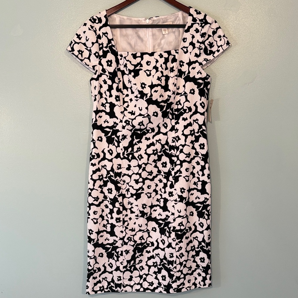 NWT Coldwater Creek Floral Black and White Dress